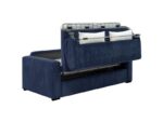 Canapé droit convertible LOUNGITUDE ESIO 1 place – Velours Bleu – Image 5