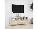 Meuble tv marron 130 cm VIDAXL – Image 4