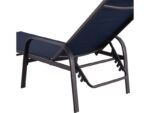Lot de 2 bains de soleil en métal farniente - bleu nuit – Image 3