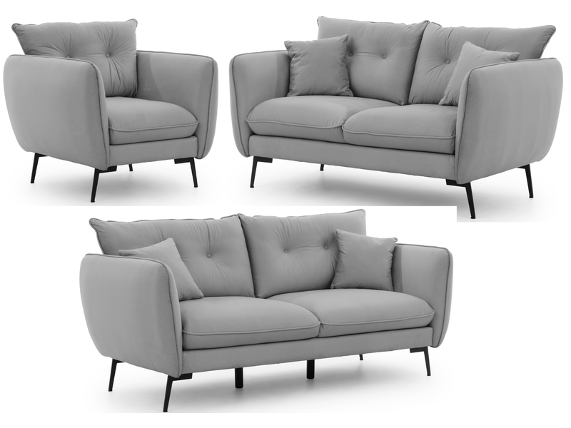 G_Y34499696_B Canapé droit fixe S-STYLE MOBILIER NORDLOFT ENSEMBLE 6 places – Velours gris – Image 1