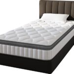 Matelas 90x190 cm DORMIIA – Ressorts + Mémoire de forme – Épaisseur 25 cm – Soutien Medium