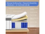 Matelas 90x190 cm DORMIIA – Ressorts + Mémoire de forme – Épaisseur 25 cm – Soutien Medium – Image 3