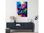 Tabelau sur toile, feuilles de monstera colorées 1261245518 – Image 2
