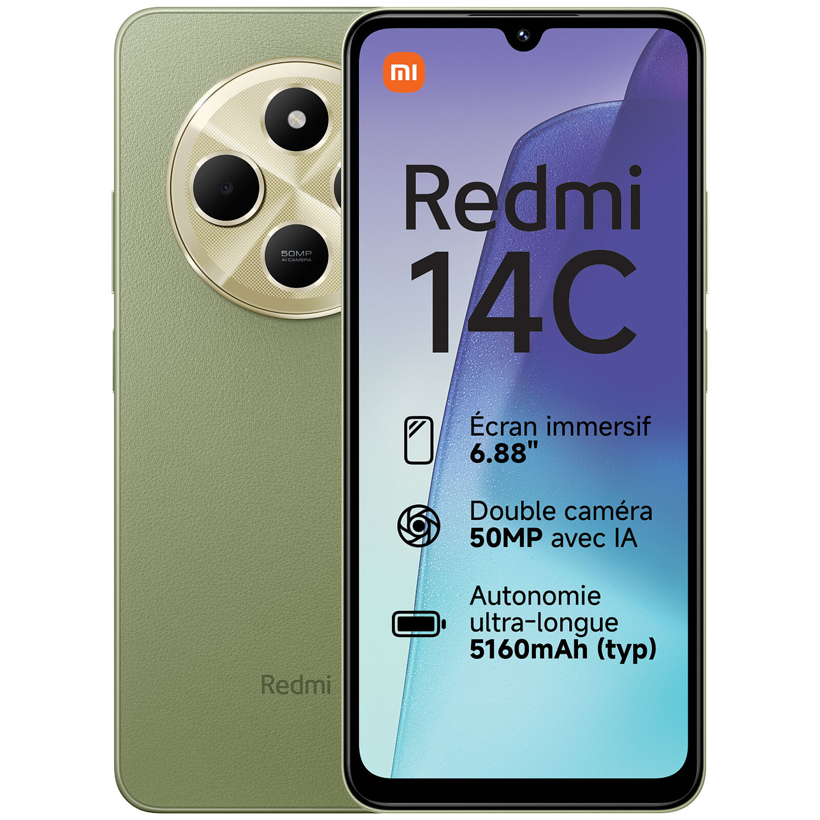 LD0006173318.jpg Xiaomi Redmi 14C Vert – 8 Go RAM / 256 Go – Dual SIM – Image 1