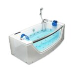 Home deluxe - baignoire avec hydromassage - atlantic m - dimensions : 175 x 85 x 60 cm - chauffage, fonction massage