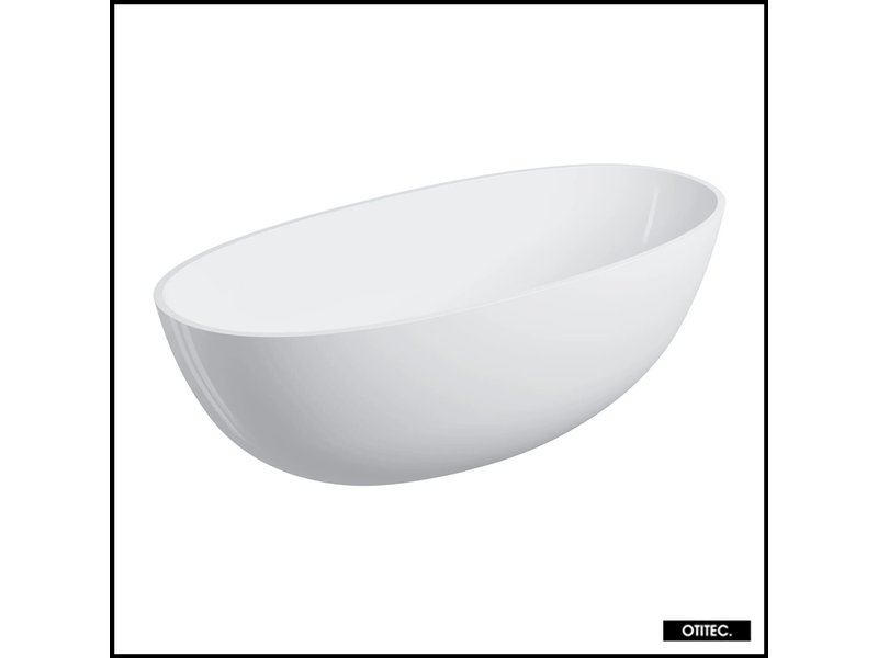 G_F40145464_B Baignoire îlot - 148 x 75 cm - shell - blanc brillant - avec siphon inclus (0) – Image 1