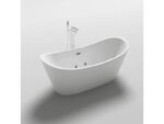 Home deluxe - baignoire à poser avec fonction balnéo - ovalo plus - dimensions 180 x 90 x 72 cm - avec accessoires complets i baignoire
