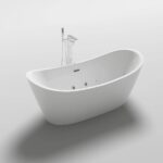 Home deluxe - baignoire à poser avec fonction balnéo - ovalo plus - dimensions 180 x 90 x 72 cm - avec accessoires complets i baignoire
