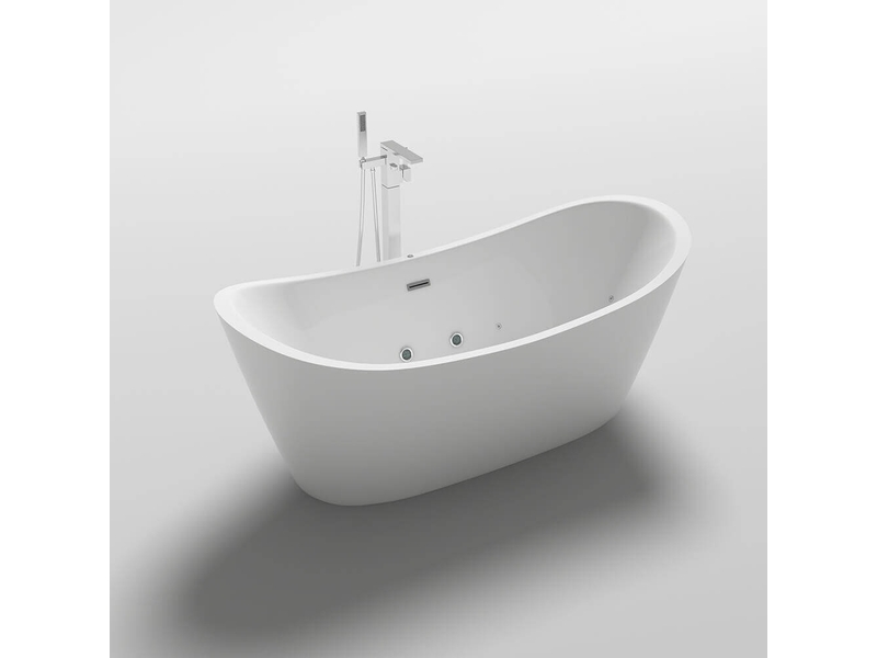 G_F86088468_B Home deluxe - baignoire à poser avec fonction balnéo - ovalo plus - dimensions 180 x 90 x 72 cm - avec accessoires complets i baignoire – Image 1