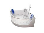 Home deluxe - baignoire avec hydromassage - atlantic l - dimensions : 141 x 141 x 62 cm - chauffage, fonction de massage et accessoires complets inclus i baignoire pour 2 personnes, baignoire d'intérieur