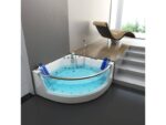 Home deluxe - baignoire avec hydromassage - atlantic l - dimensions : 141 x 141 x 62 cm - chauffage, fonction de massage et accessoires complets inclus i baignoire pour 2 personnes, baignoire d'intérieur – Image 2