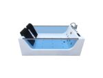 Home deluxe - baignoire avec hydromassage - atlantic xl - dimensions : 180 x 120 x 60 cm - chauffage, fonction massage et accessoires complets inclus i baignoire pour 2 personnes, piscine intérieure