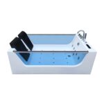 Home deluxe - baignoire avec hydromassage - atlantic xl - dimensions : 180 x 120 x 60 cm - chauffage, fonction massage et accessoires complets inclus i baignoire pour 2 personnes, piscine intérieure
