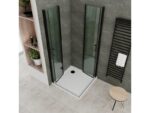 Sofia-black cabine douche 80x90 cm + receveur h.180 portes pivotantes verre 6 mm, profilés noirs – Image 4